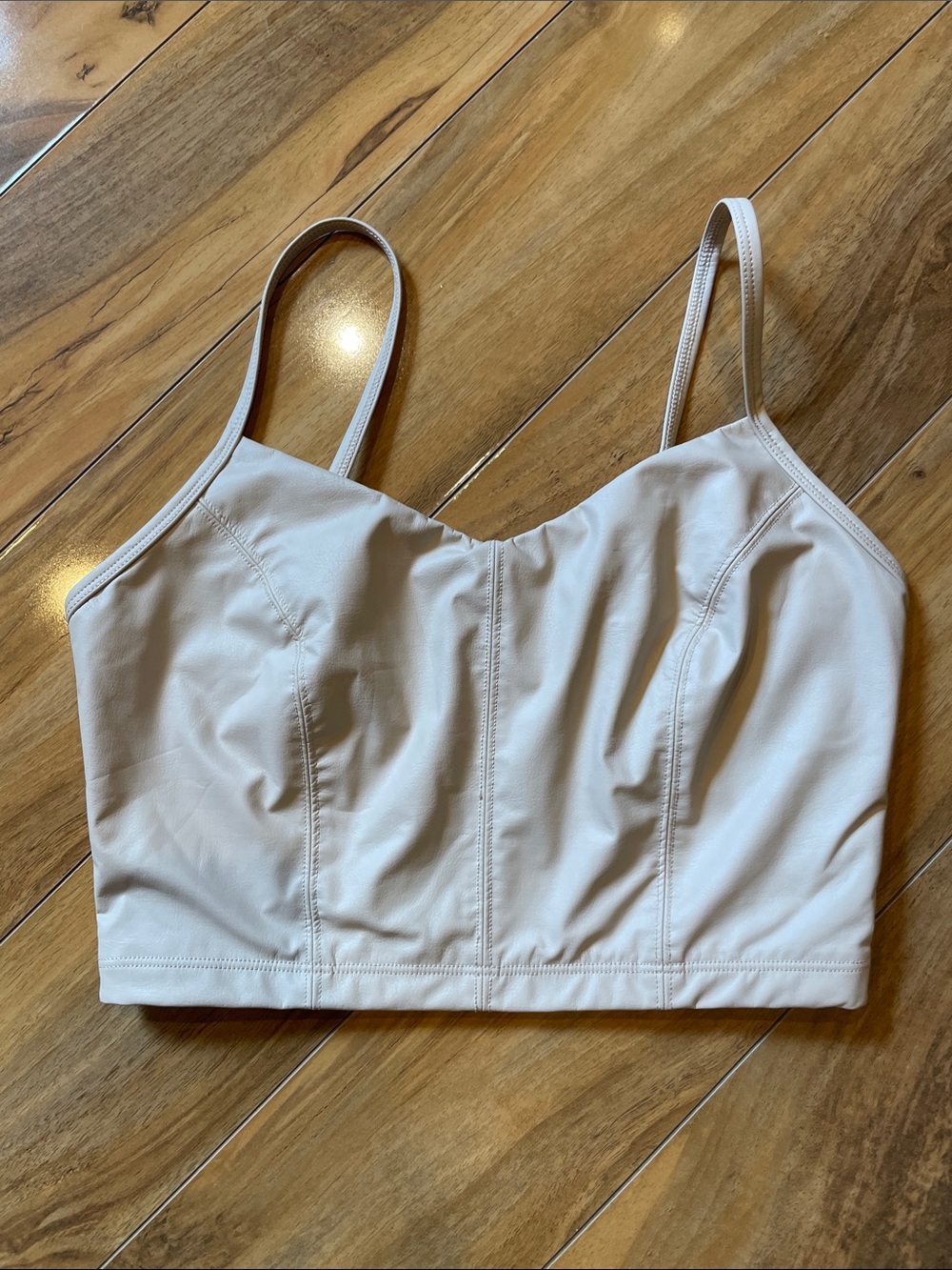 Size small offline by Aerie real luxe crop bustier corset top faux leather